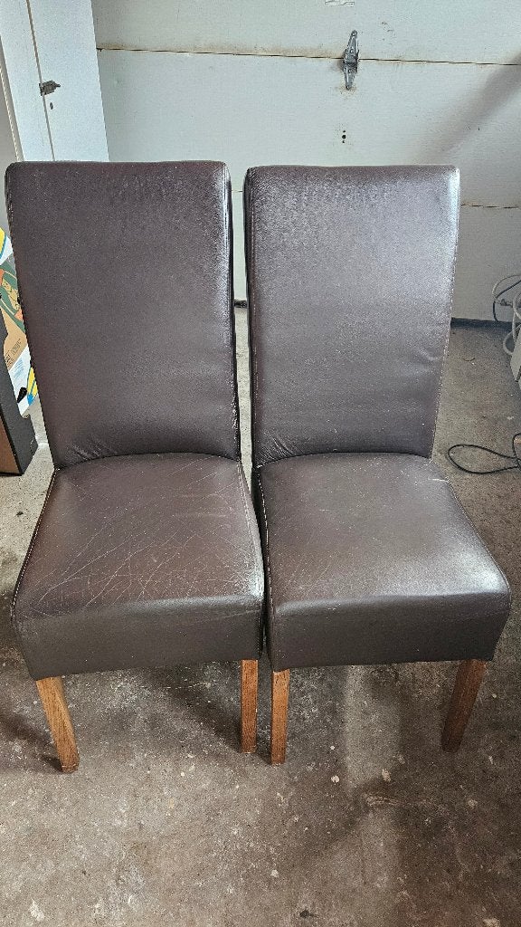 Stoelen, Ophalen, Gebruikt, Leer, Vier