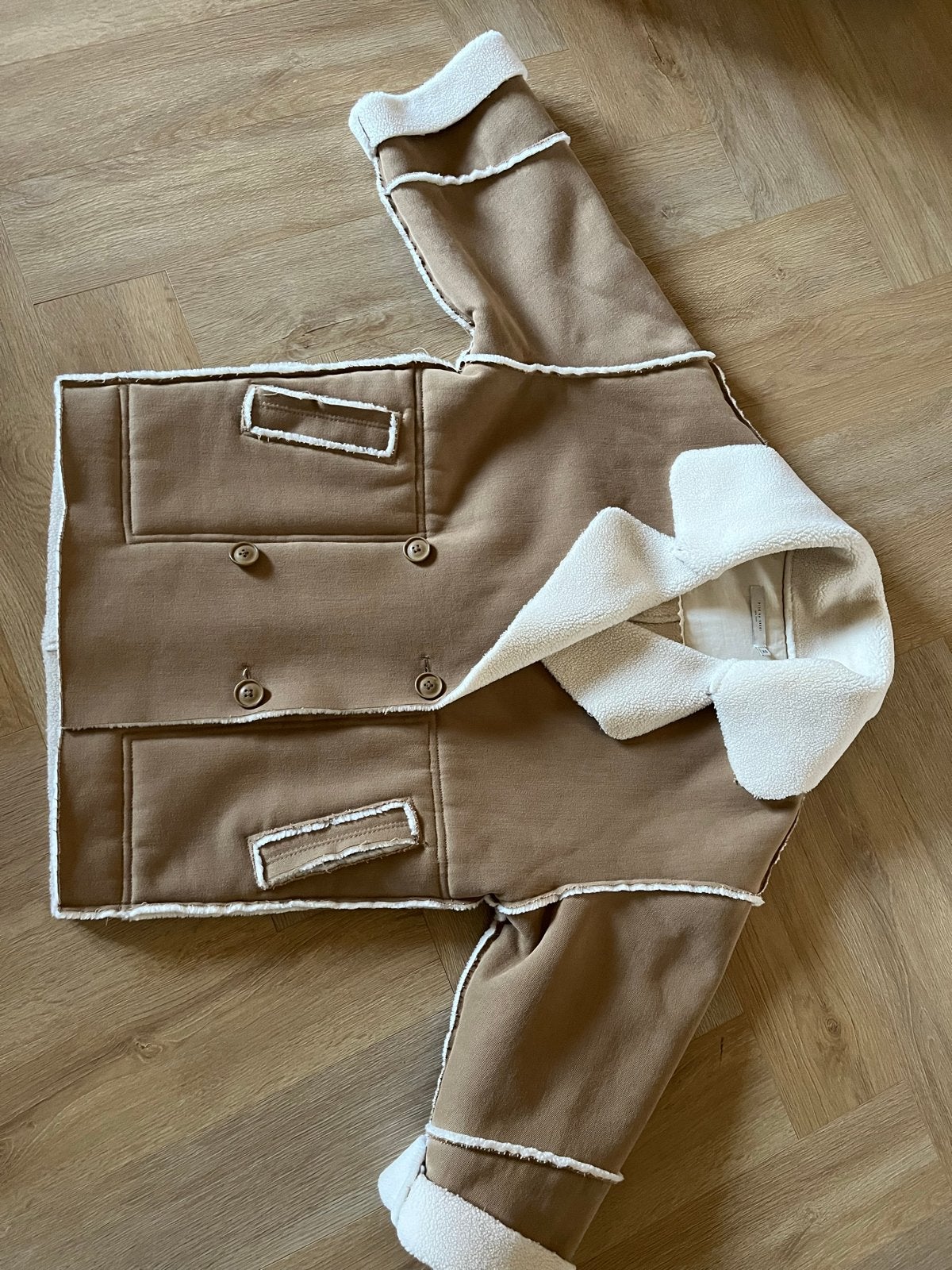 7115 by Szeki New York Shearling Jas - als nieuw!, Ophalen of Verzenden, Zo goed als nieuw, Maat 36 (S), Bruin