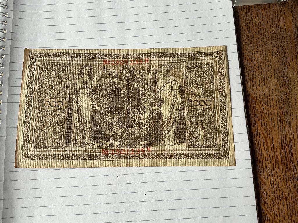 Duits bankbiljet 1000 Mark, Ophalen of Verzenden, Duitsland, Los biljet