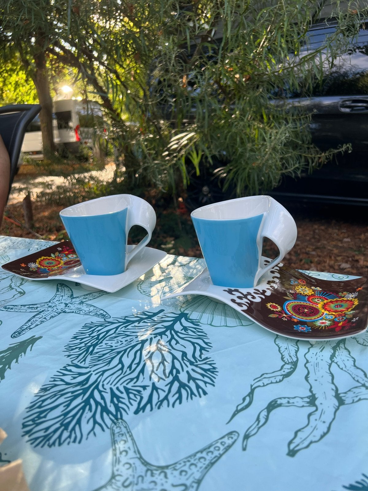 Villeroy & Boch NewWave Caffè mokken en schotels, Villeroy & Boch, Ophalen of Verzenden, Zo goed als nieuw, Modern