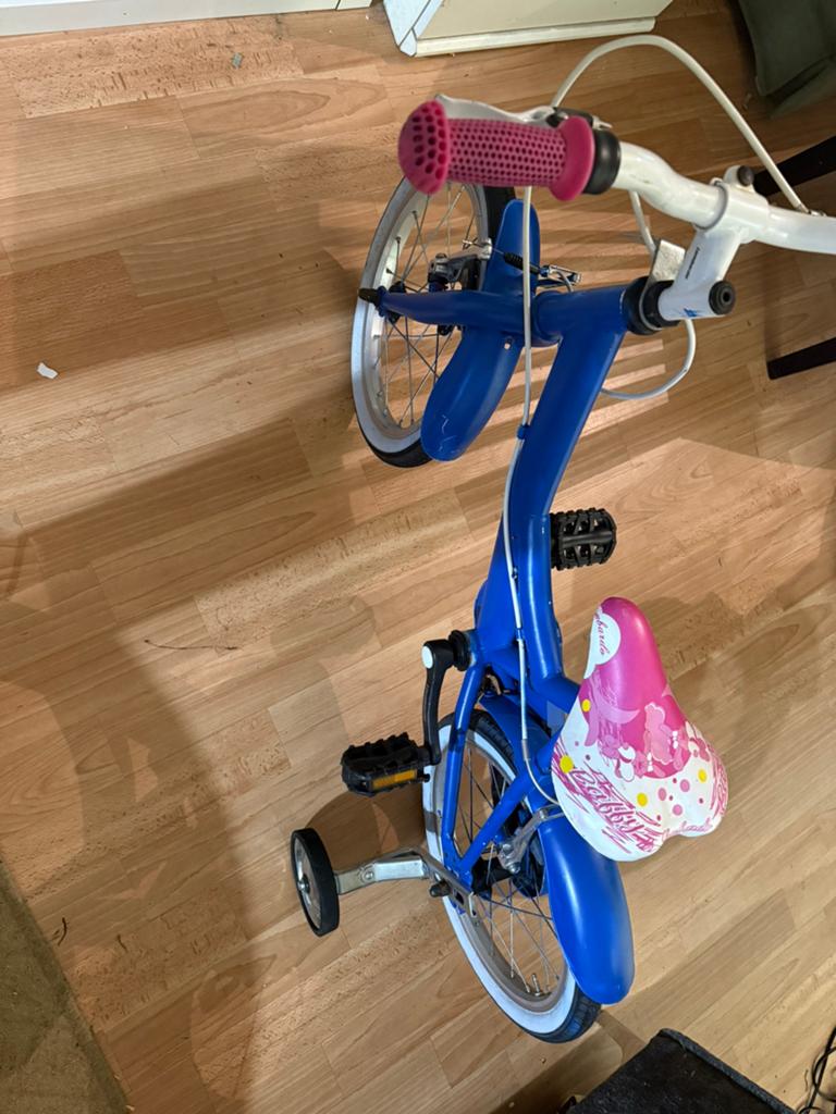 Mooie kinderfiets + zijwieltjes, Ophalen of Verzenden, Zo goed als nieuw, Minder dan 16 inch, Zijwieltjes