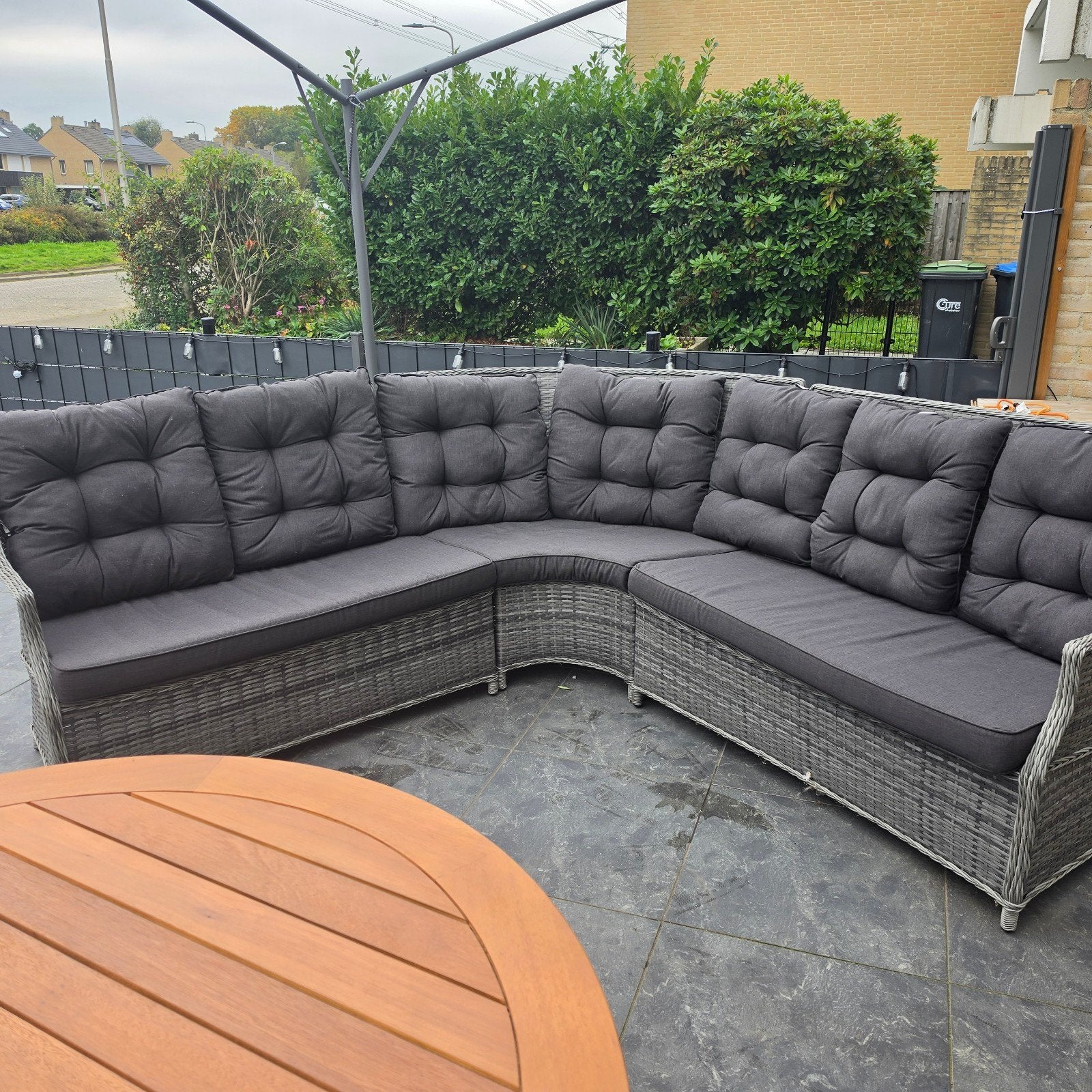 Hoekbank tuinset bois le Duc, Ophalen, Gebruikt, Meer dan 8 zitplaatsen, Loungeset