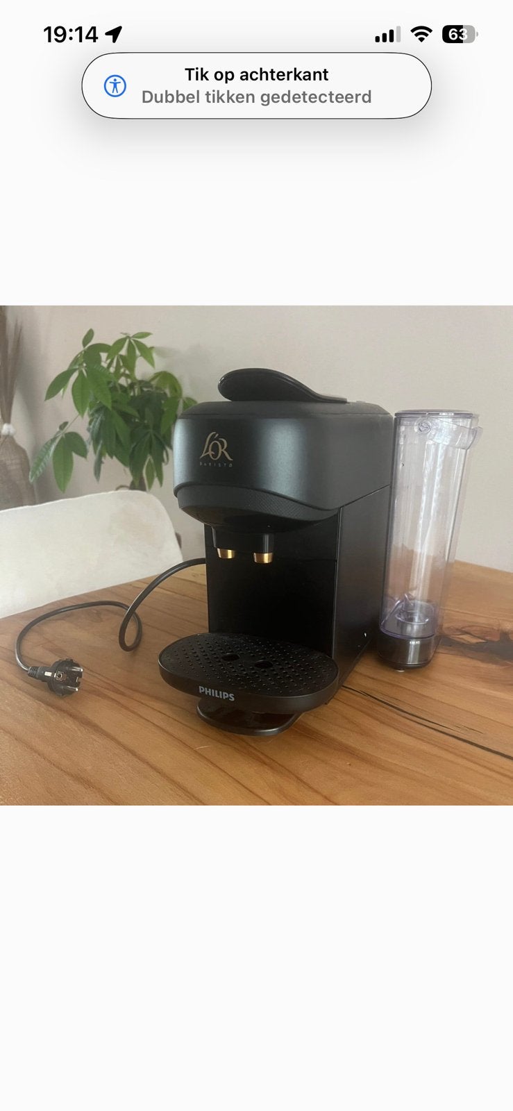 Philips L’OR BARISTA absolu koffiemachine zwart, Ophalen, Zo goed als nieuw