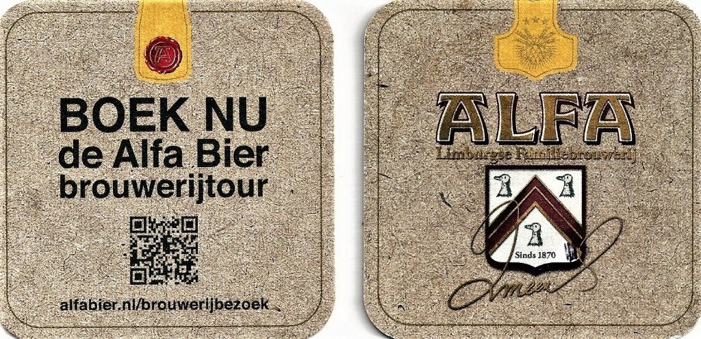 Bierviltje - Alfa Brouwerijtour 2022 - NIEUW, Verzamelen, Biermerken, Ophalen of Verzenden, Nieuw, Viltje(s), Overige merken