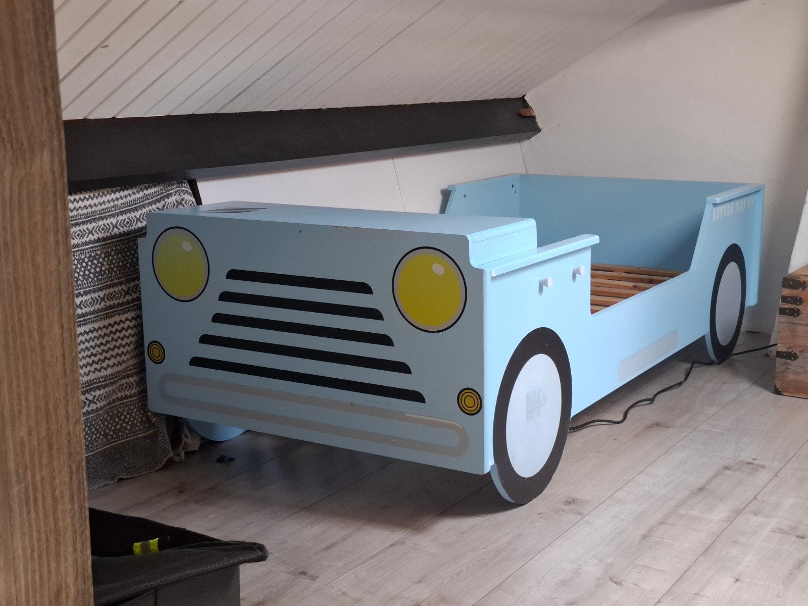 Kinderbed 90x200cm - Auto design, Kinderen en Baby's, Kinderkamer | Bedden, 85 tot 100 cm, Gebruikt, Ophalen of Verzenden, Matras