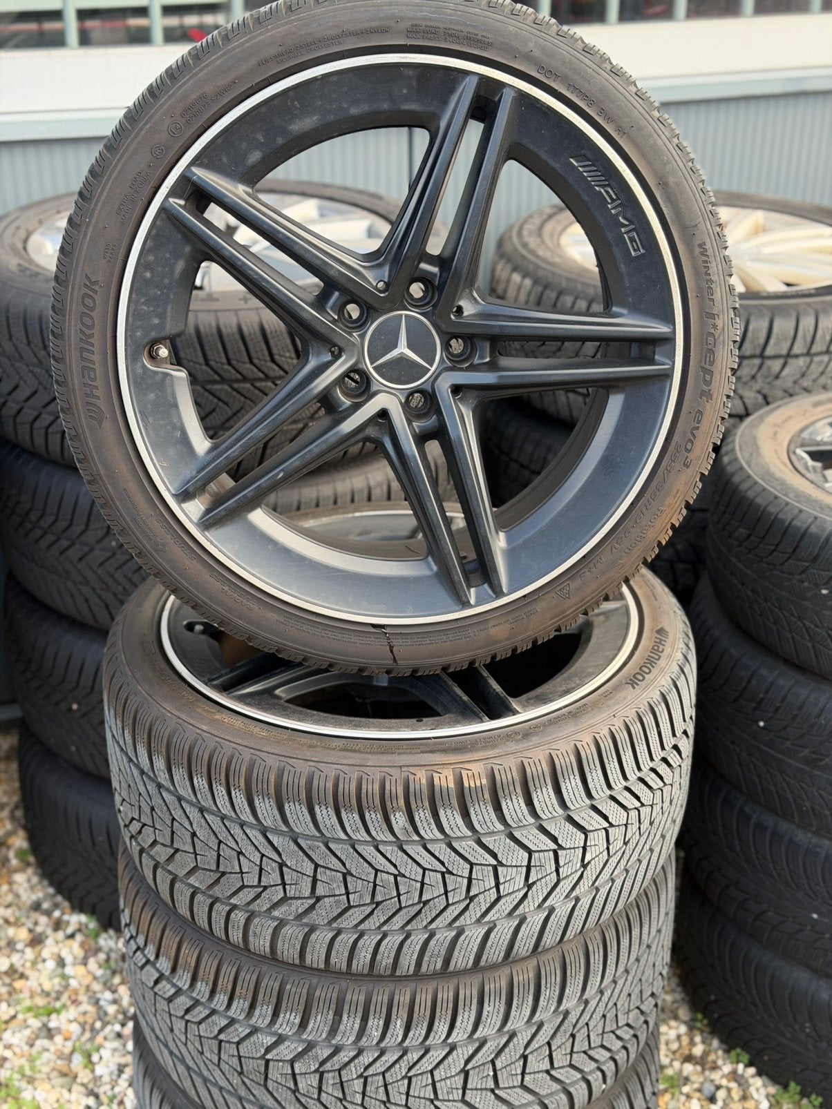 19” CLA / A45 AMG Velgen W177 X118 winterbanden. CLA45, Gebruikt, Banden en Velgen, Winterbanden, 235 mm