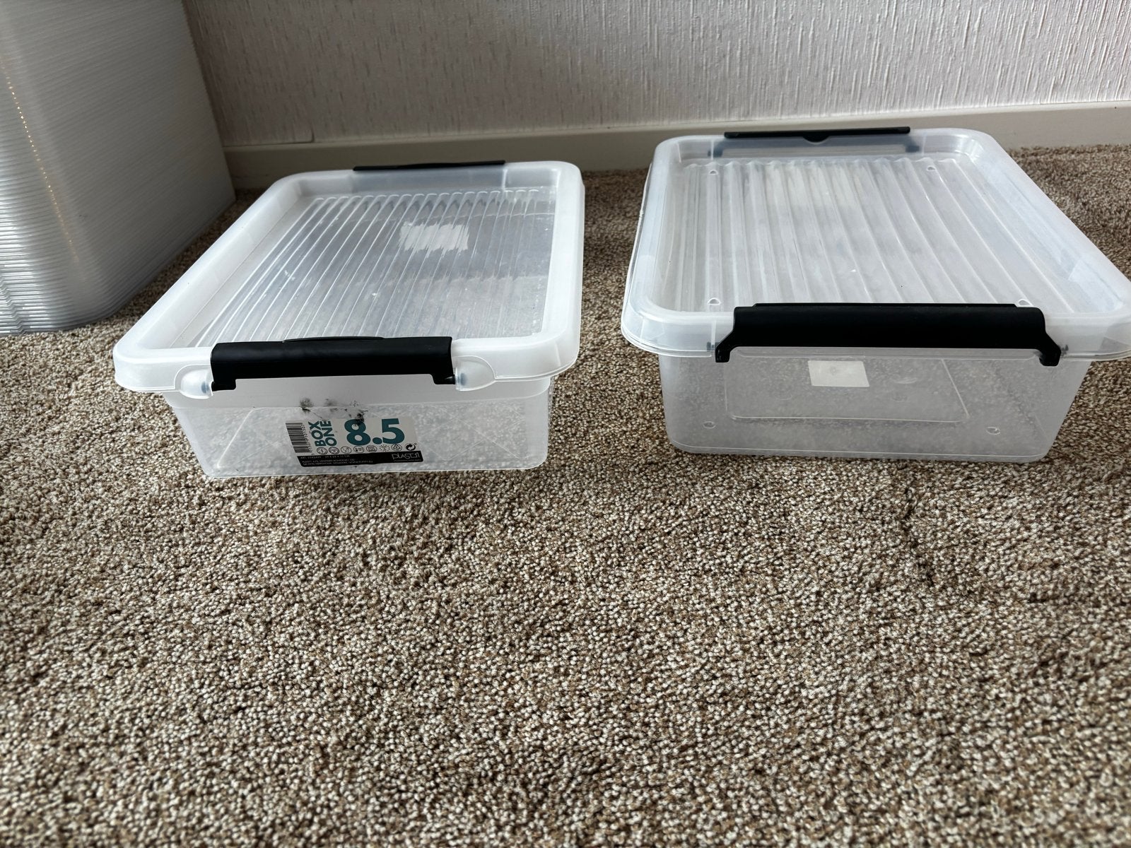 Transparante opbergboxen met deksel - 8.5 liter, Ophalen, Gebruikt, Minder dan 50 cm, Minder dan 40 cm