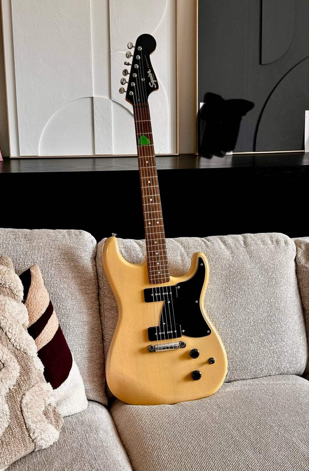 Squier Paranormal Strat-O-Sonic VBL - Vintage Blonde, Ophalen, Zo goed als nieuw, Solid body, Overige merken
