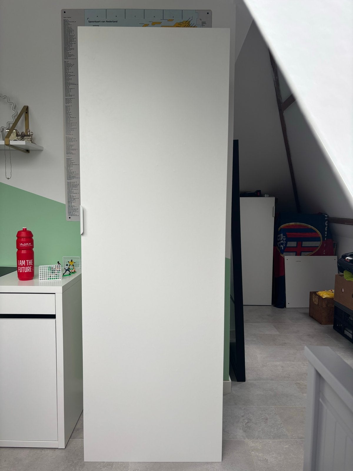 IKEA Platsa / Fonnes kledingkast met hangruimte en mand, Ophalen, 50 tot 100 cm, Zo goed als nieuw, 150 tot 200 cm