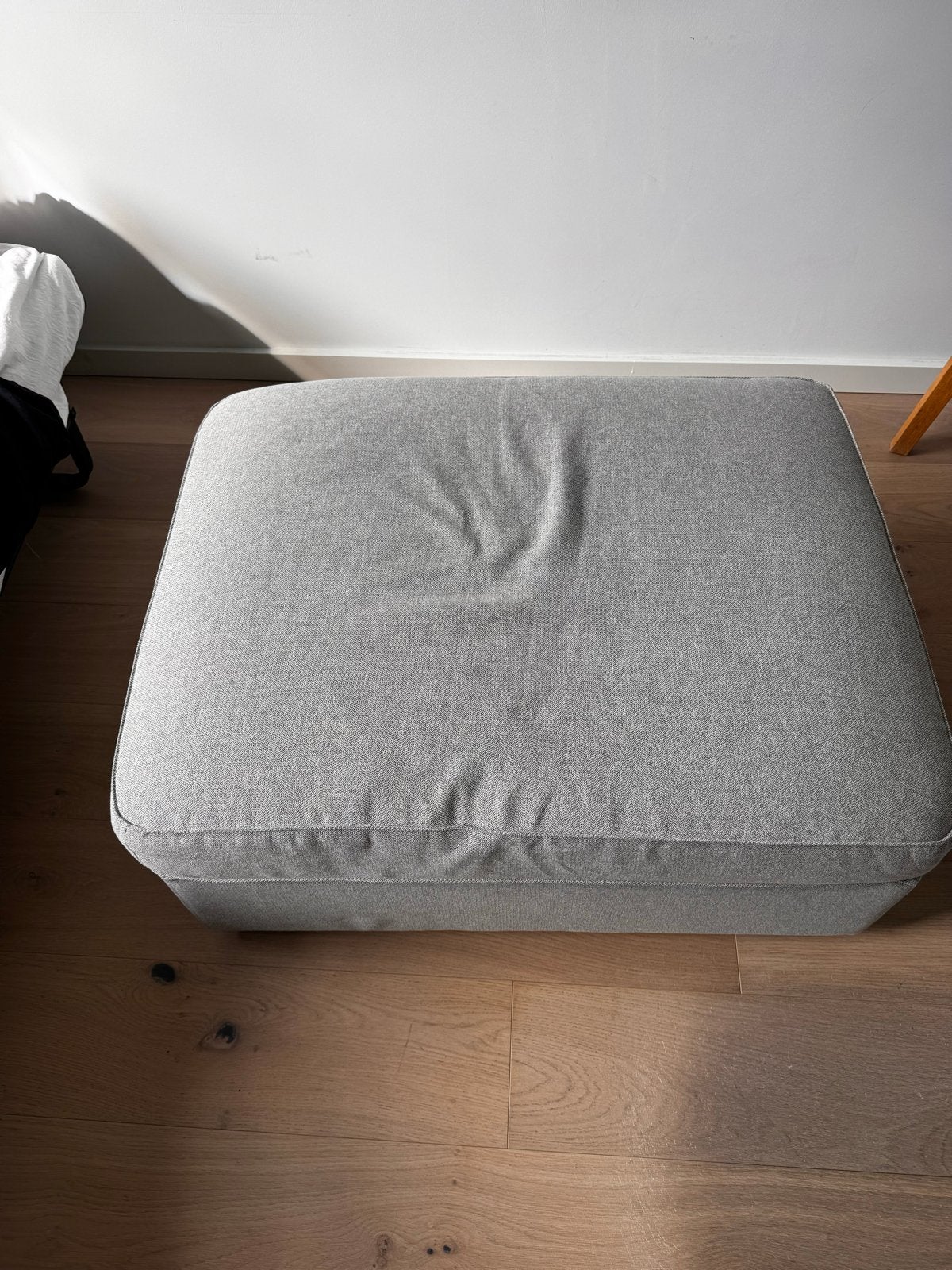 IKEA KIVIK Voetenbank/Poef met Opbergruimte - Tibbleby Beige, Ophalen, Gebruikt, 75 tot 100 cm, Stof