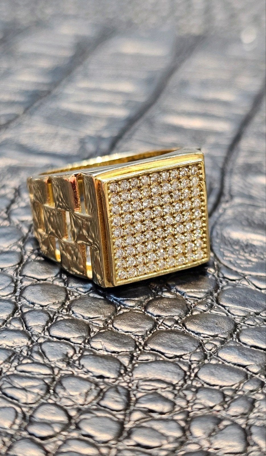 Prachtige Rolex schakel 14k gouden ring