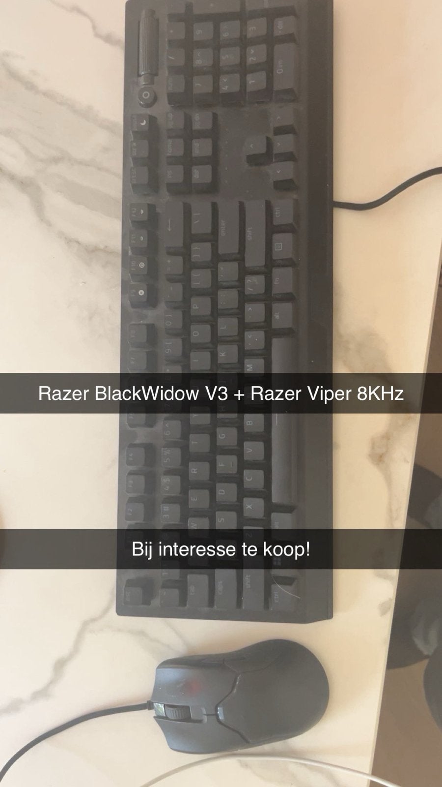 Razer BlackWidow V3 + Razer Viper 8KHz Gaming Set, Computers en Software, Ophalen, Gebruikt, Gaming toetsenbord