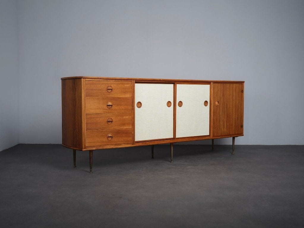Fristho Dressoir William Watting Jaren 50, Huis en Inrichting, Ophalen, Met lade(s), Zo goed als nieuw, 200 cm of meer