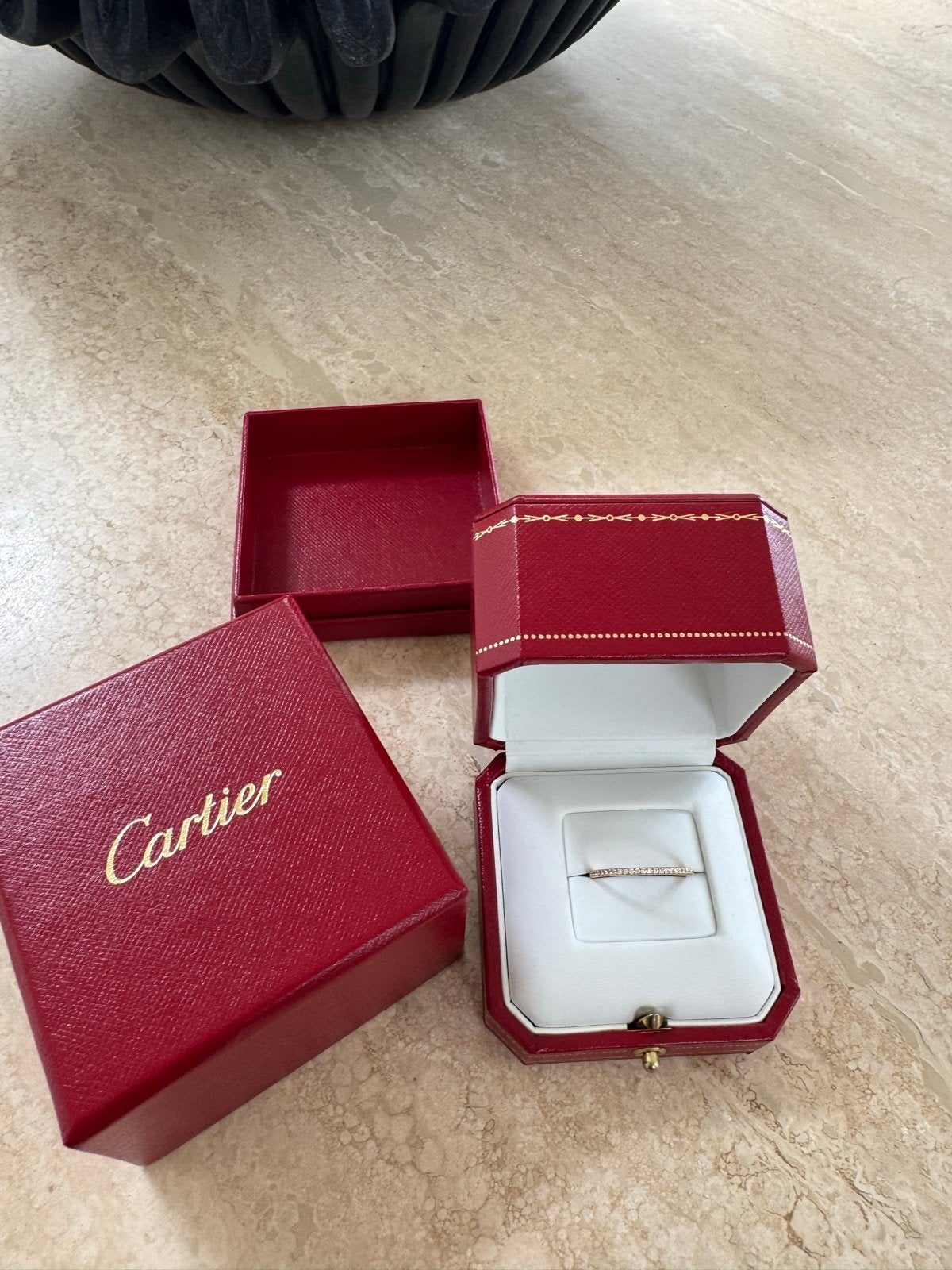 Cartier Étincelle ring Roségoud Diamanten 1.5mm maat 60, Sieraden, Tassen en Uiterlijk, Ringen, 20 of groter, Ophalen of Verzenden