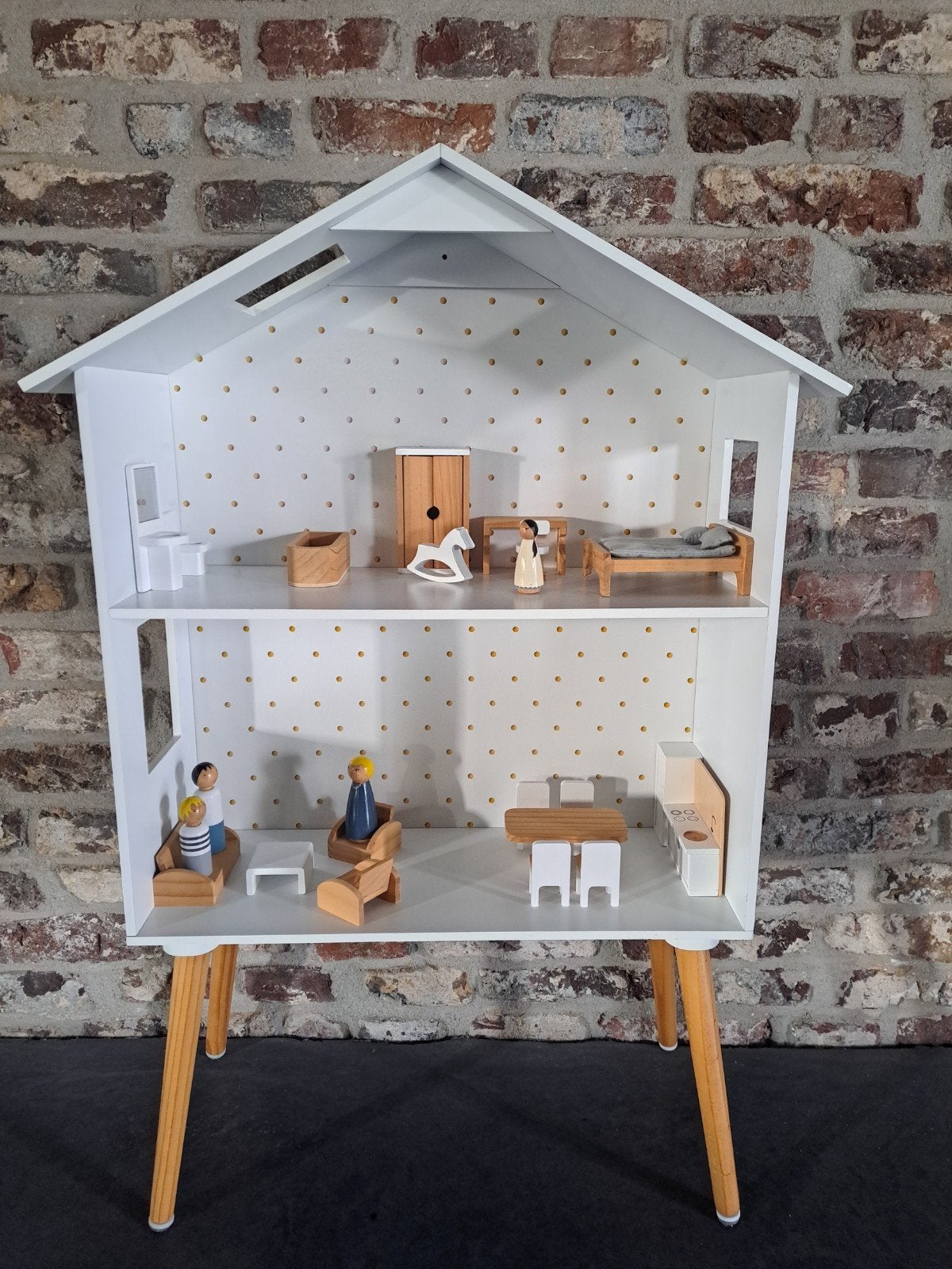 Petite Amélie Poppenhuis met meubels en poppen, Kinderen en Baby's, Speelgoed | Poppenhuizen, Zo goed als nieuw, Poppenhuis, Ophalen