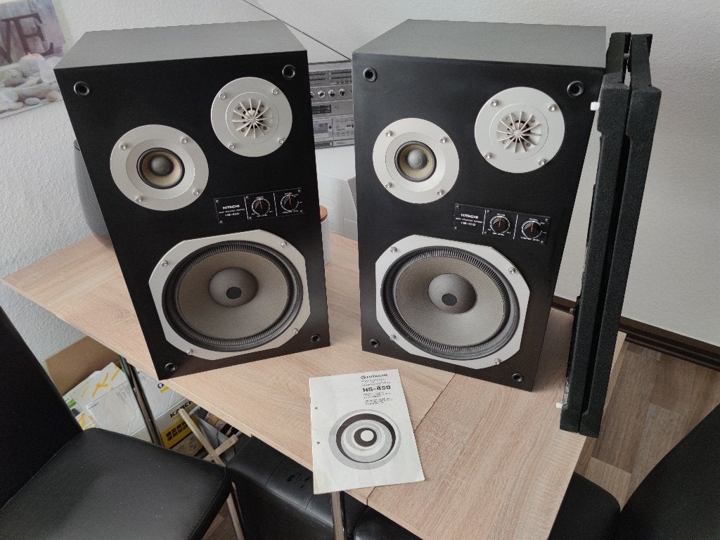 Hitachi hs 450, Stereo speakers, Gebruikt, 120 tot 150 watt, Ophalen