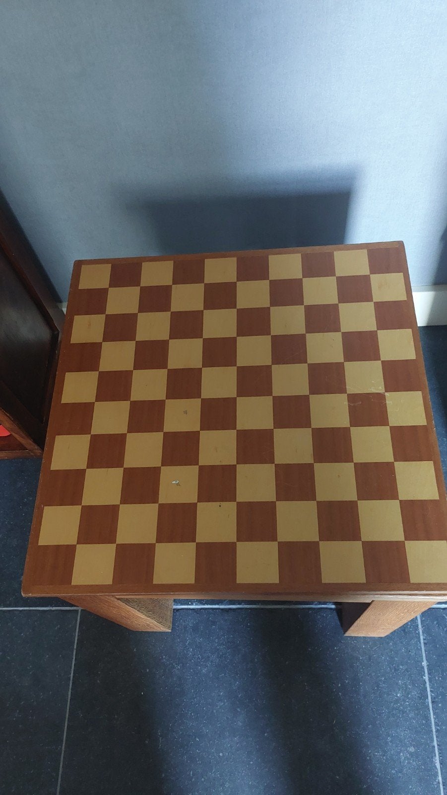 Schaakbord - Houten schaakbord, Een of twee spelers, Ophalen of Verzenden, Gebruikt