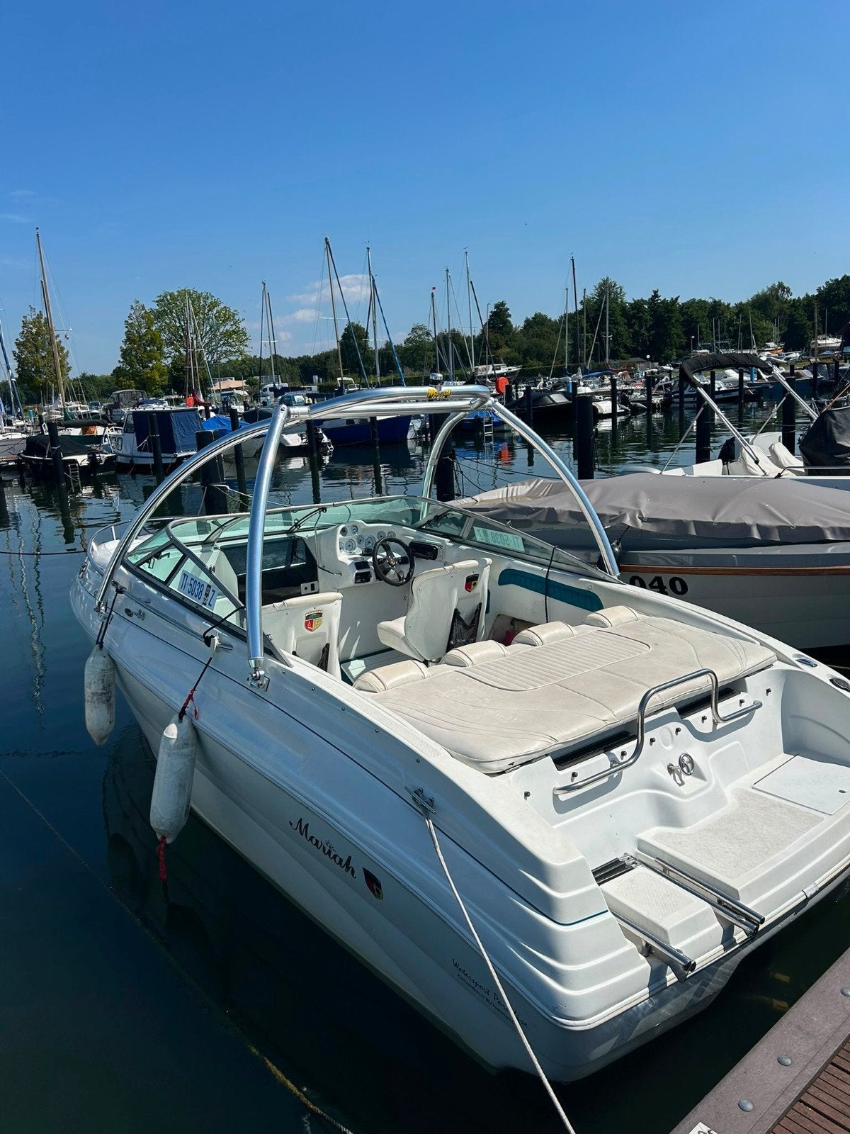 Nette&Snelle Mariah 216 Sport Speedboot inruil auto kan, Watersport en Boten, Ophalen of Verzenden, Polyester, Benzine, Binnenboordmotor