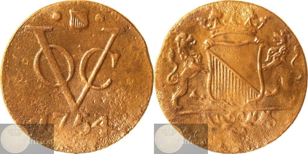 V.O.C. - Utrecht - Duit 1754, Postzegels en Munten, Munten | Nederland, Ophalen of Verzenden, Vóór koninkrijk, Overige waardes