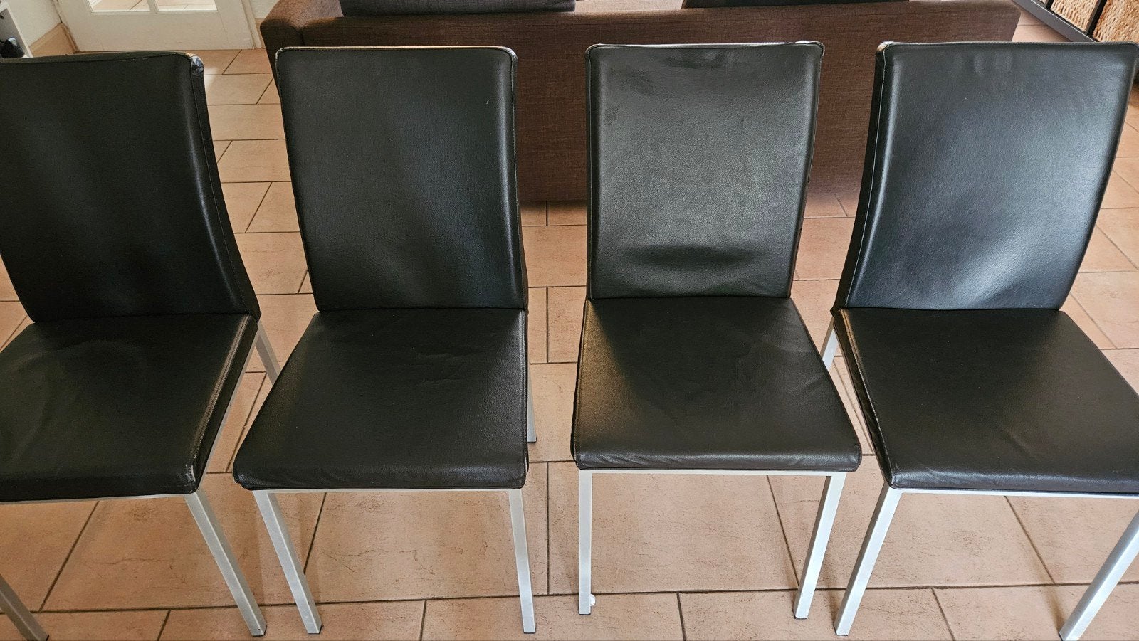 Dining chairs - 4x Black / 2x Red, Ophalen, Zwart, Vier