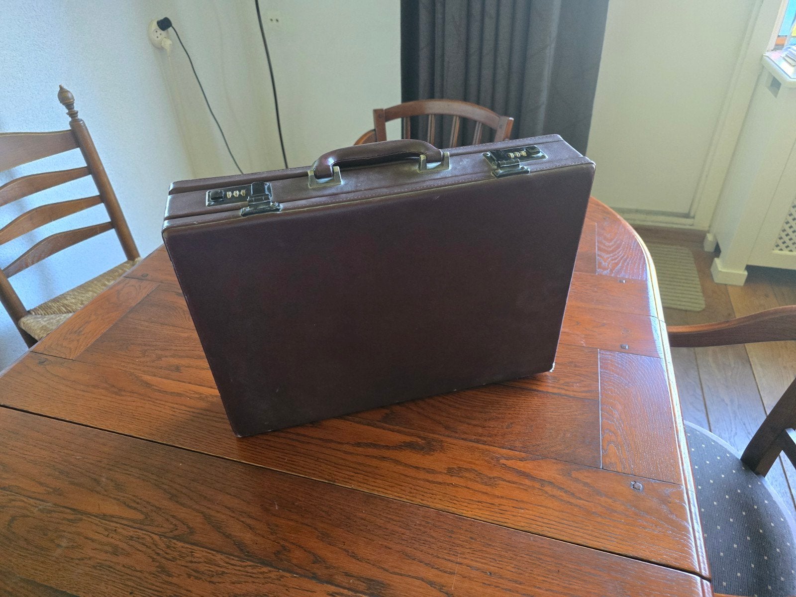 Vintage Leren Koffer, Ophalen of Verzenden