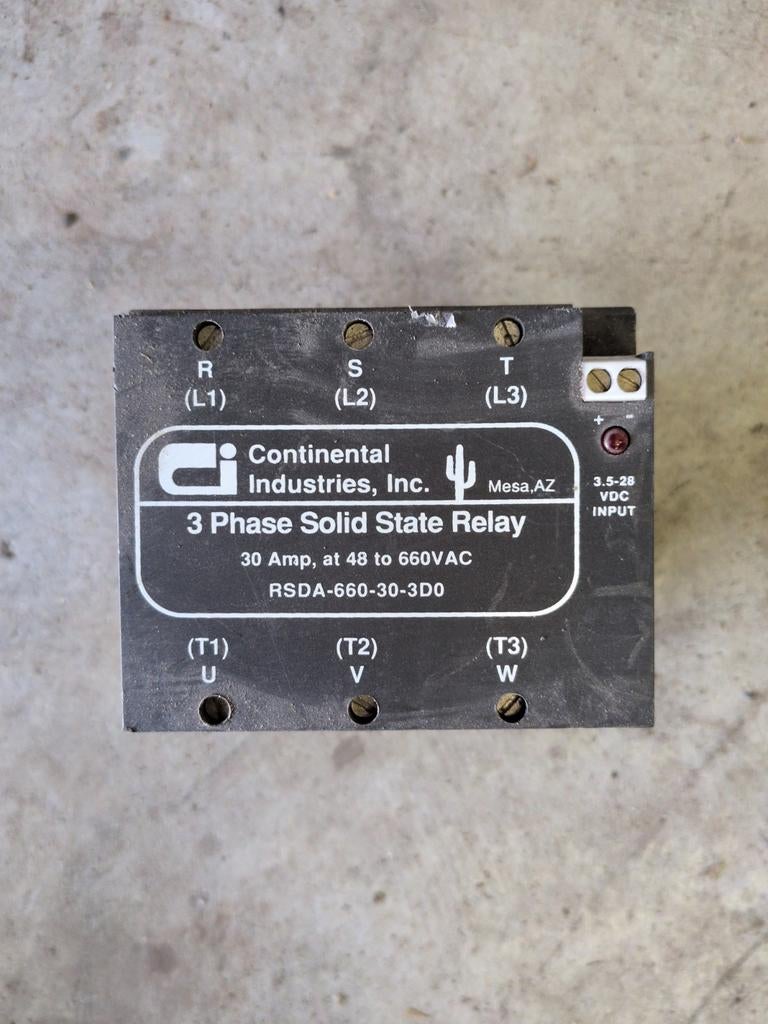 Continental Industries 3-Fase Solid State Relais 30A, Ophalen of Verzenden