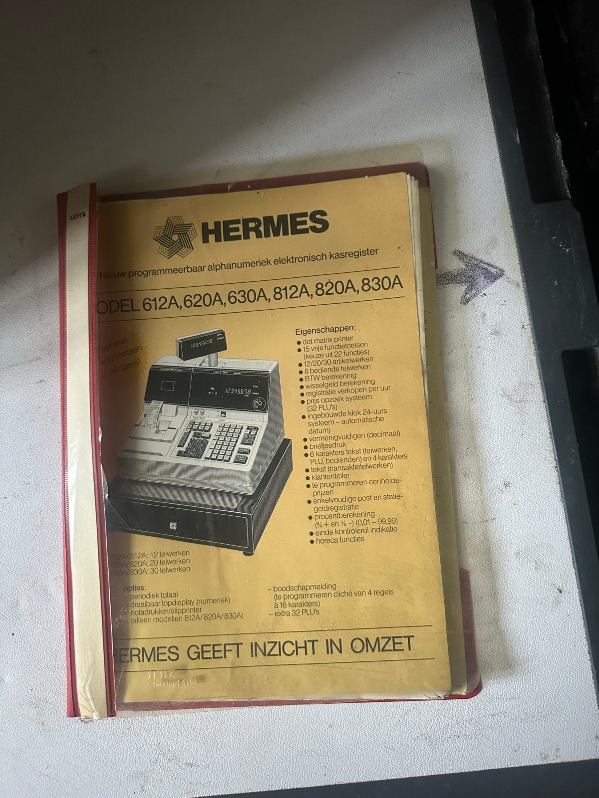 Hermes 830A Kassa met handleiding, Zakelijke goederen, Kantoor en Winkelinrichting | Kassa's en Betaalsystemen, Ophalen of Verzenden