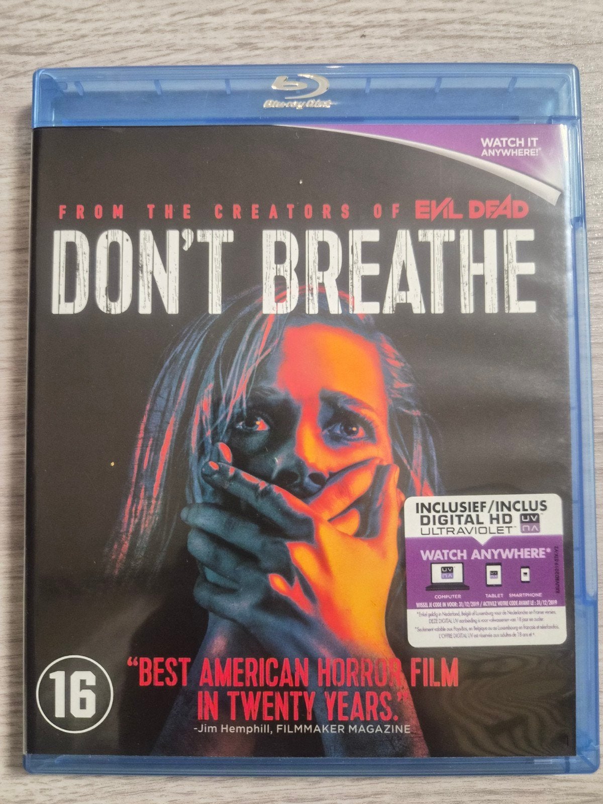 Don't Breathe Blu-ray - Spannende Horror/Thriller, Cd's en Dvd's, Vanaf 16 jaar, Nederlands, Ophalen of Verzenden, Zo goed als nieuw