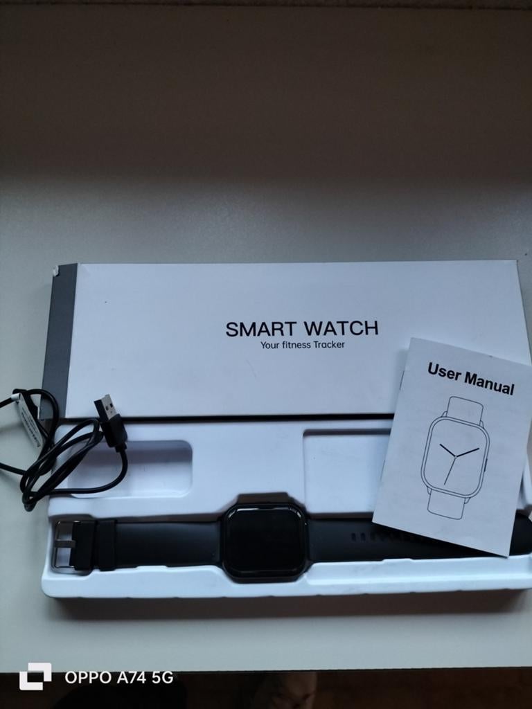 Nieuwe Smartwatch Fitness Tracker, Sieraden, Tassen en Uiterlijk, Smartwatches, Nieuw, Zwart, Calorieverbanding, Hartslag, Slaap