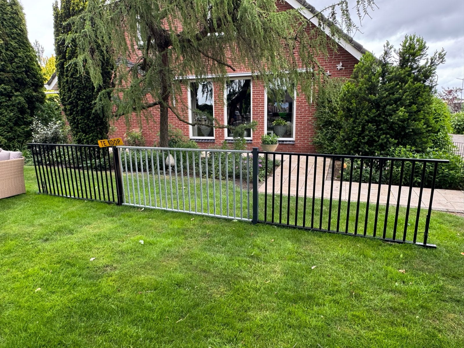 Spijlenhekwerk - Zwart en Verzinkt, Tuin en Terras, Ophalen, Gebruikt, IJzer, Spijlenhekwerk