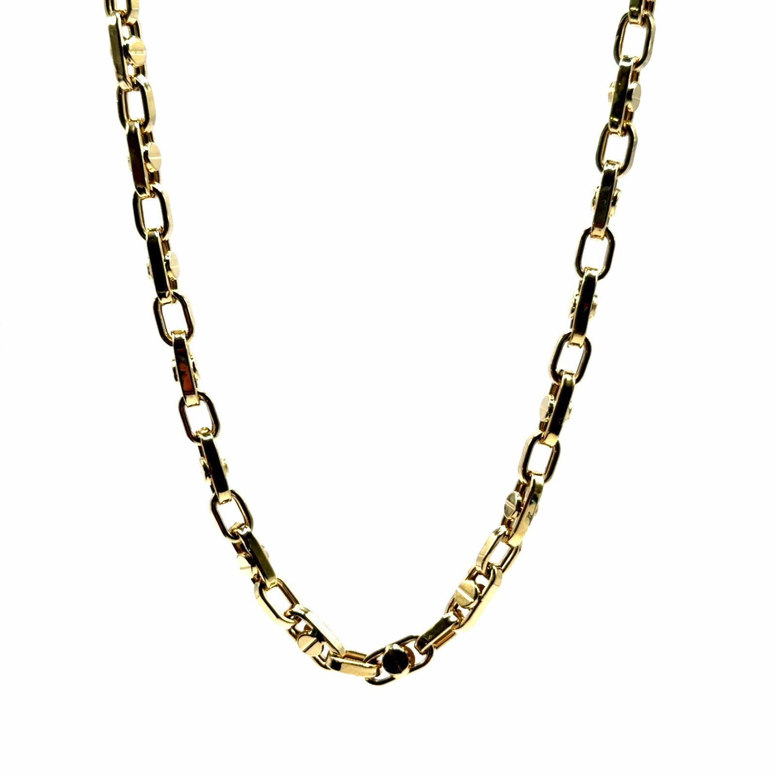 Gouden ketting met unieke schakels, W, Nieuw, Ophalen of Verzenden, W