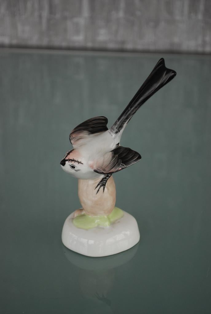 Staartmees Porselein vogel beeld, Ophalen of Verzenden