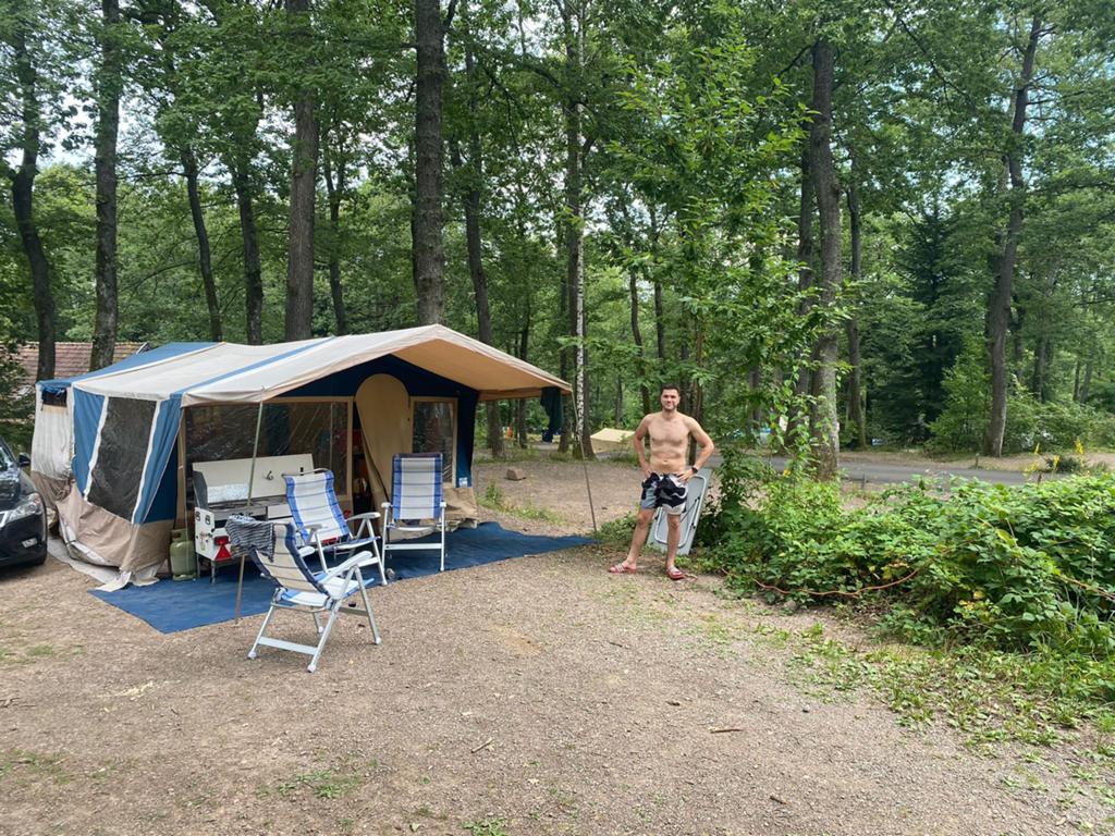 Vouwwagen, Ophalen, Beige, Cabanon, Aanwezig