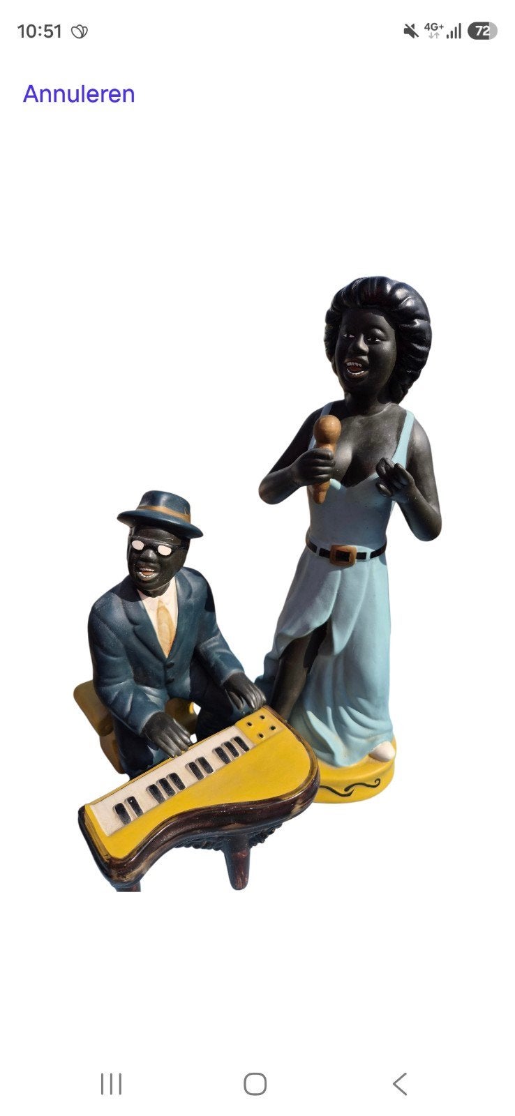 Jazz Collection Beelden: Zangeres en Pianist - Retro Stijl, Antiek en Kunst, Ophalen of Verzenden