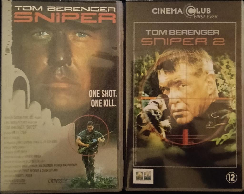 Sniper 1 en 2 vhs, Cd's en Dvd's, VHS | Film, Vanaf 16 jaar, Ophalen of Verzenden, Zo goed als nieuw, Horror