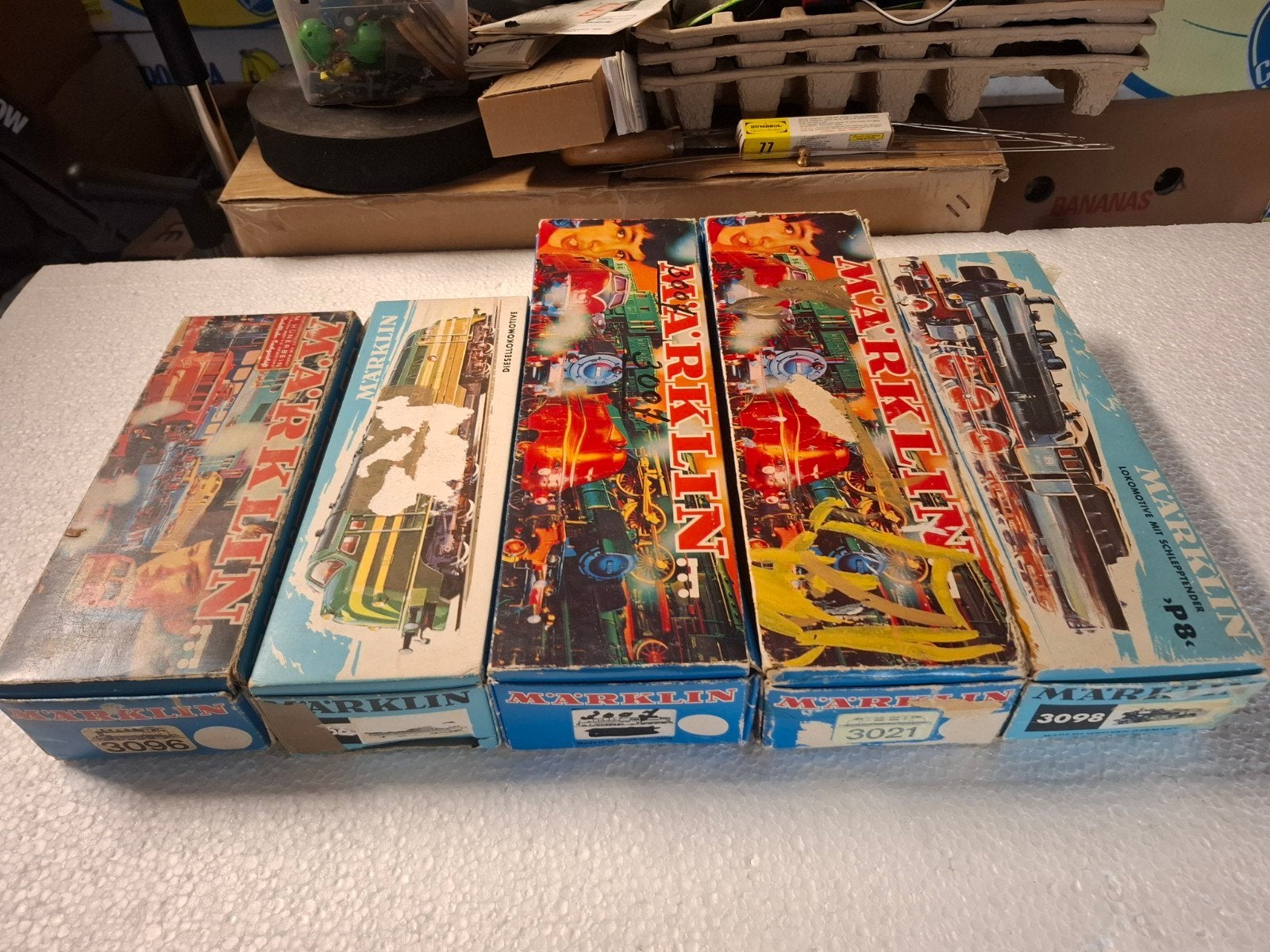 5 lege marklin lok dozen, Ophalen of Verzenden, Gebruikt, Wisselstroom, Märklin