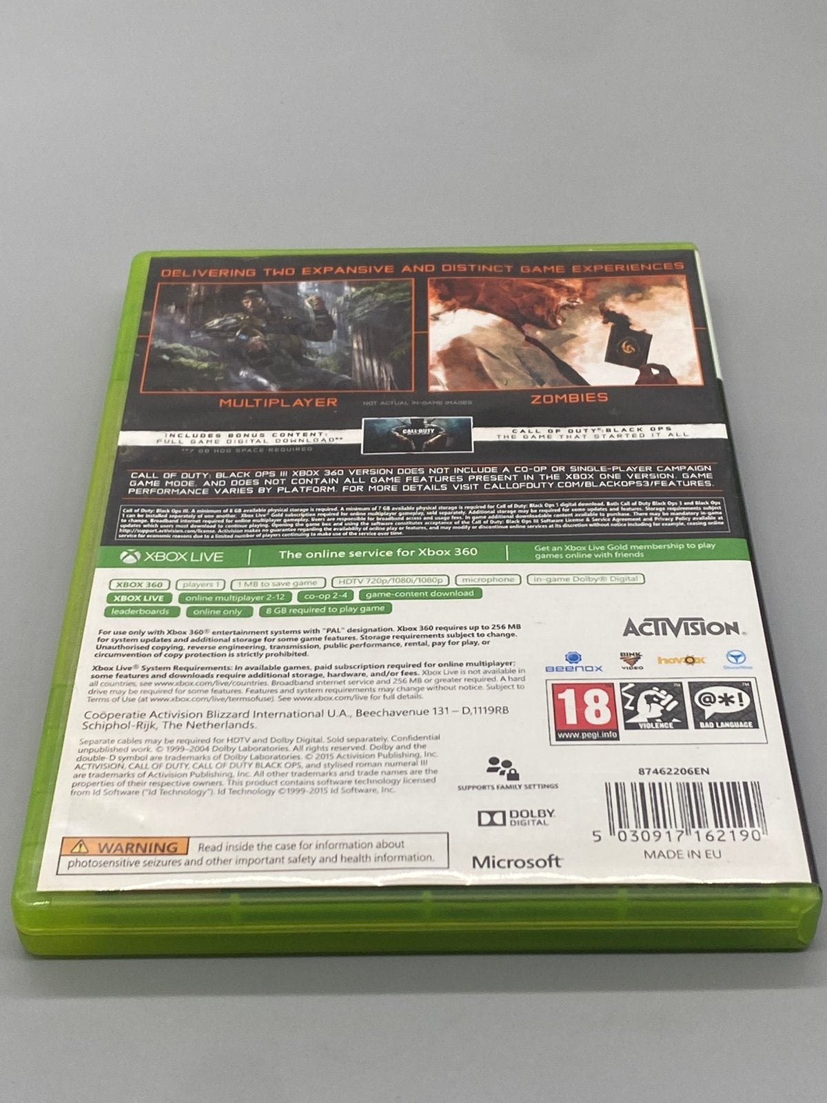 Call of Duty Black Ops III - Xbox 360 - Compleet, Vanaf 18 jaar, Shooter, Activision, Ophalen of Verzenden