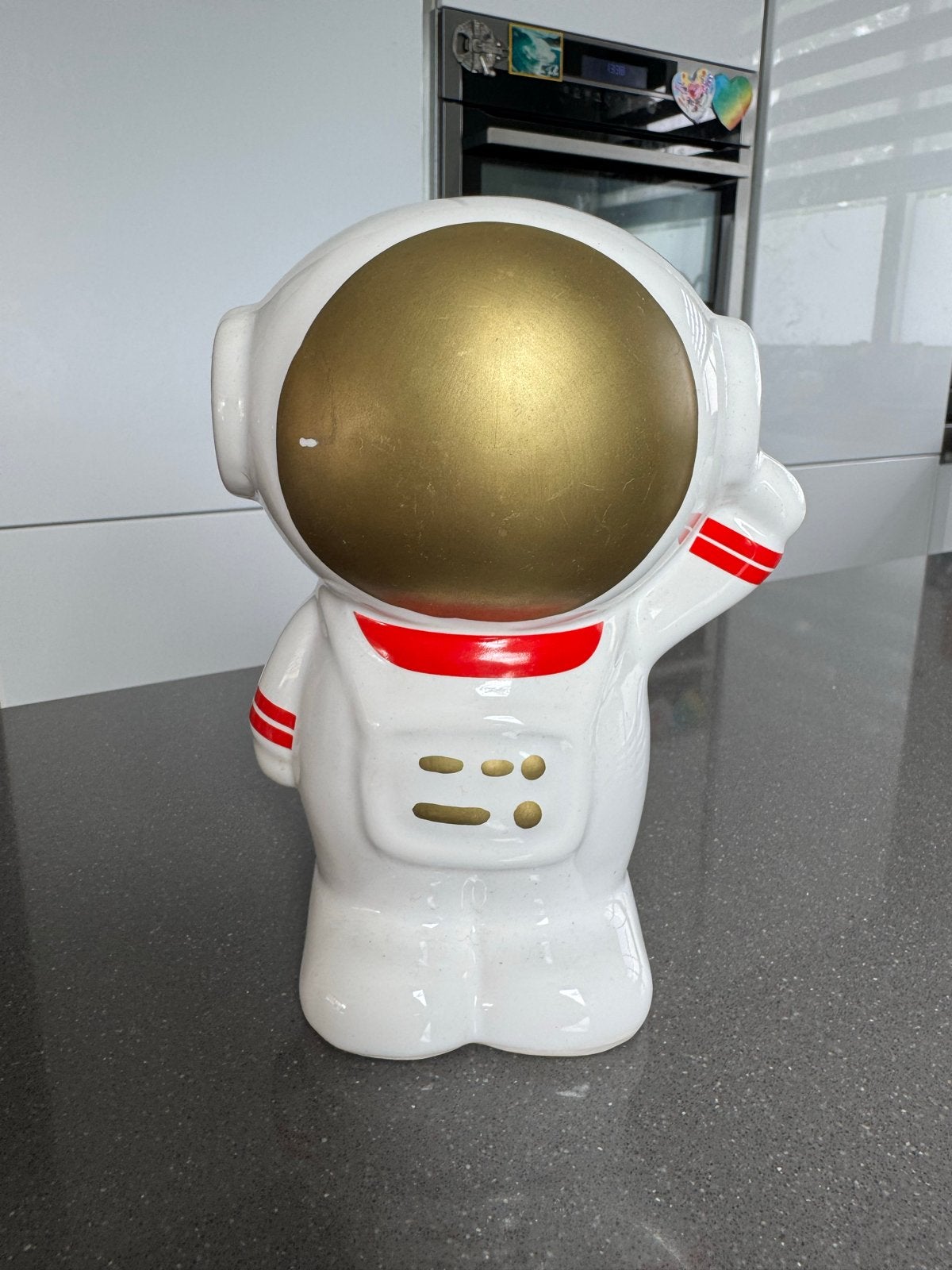 Leuke Astronaut Spaarpot - Keramiek, Ophalen of Verzenden, Zo goed als nieuw, Steen, Aardewerk of Keramiek, Overige thema's