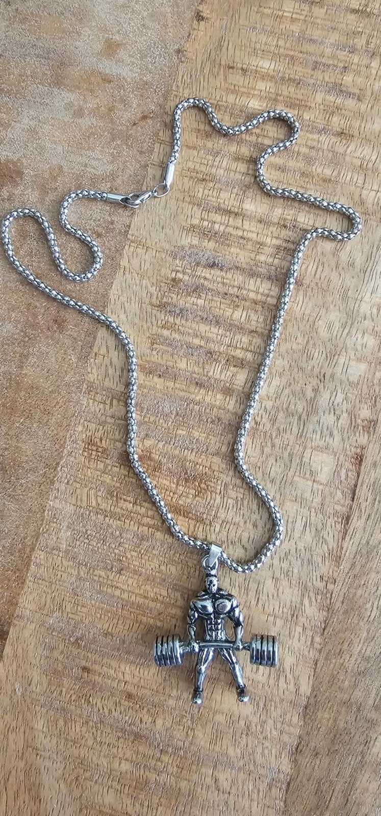 Fitness ketting met hanger 4x4, Nieuw, Ophalen of Verzenden, Zilver, Overige materialen