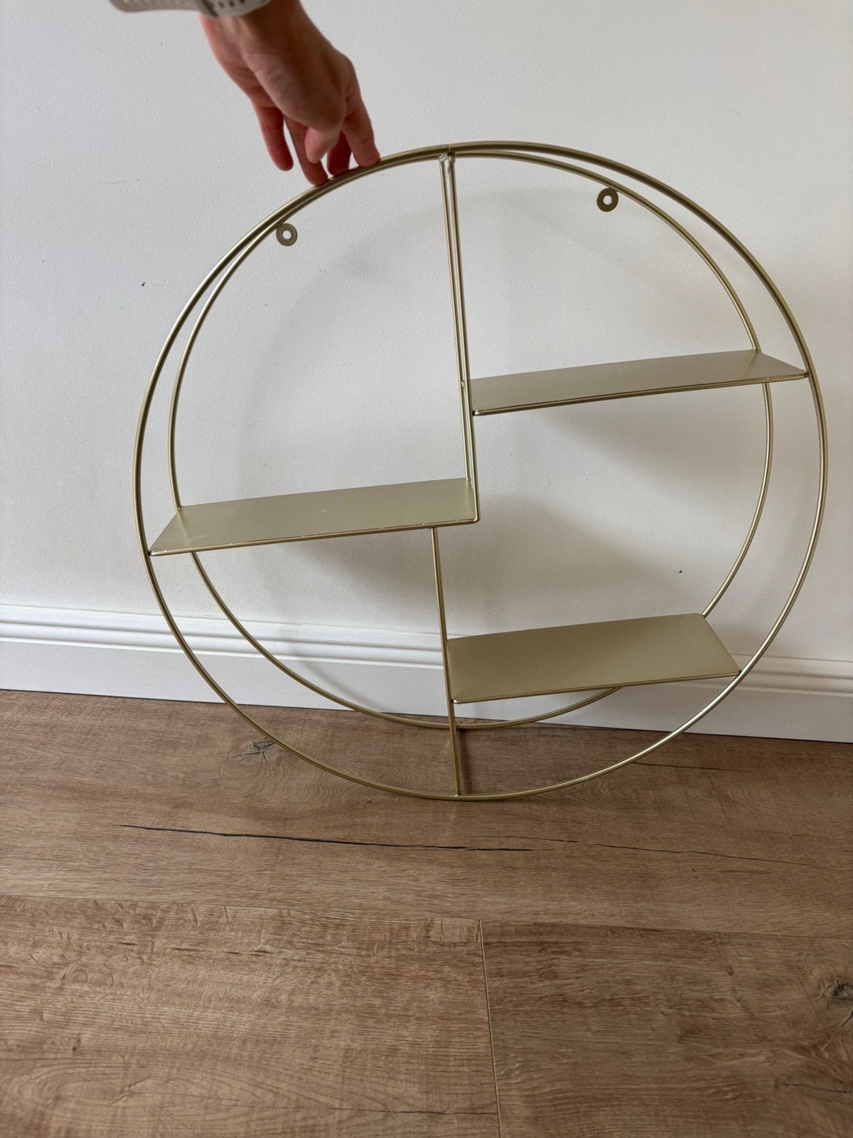 Mooie gouden ronde wandrek / wandplank – Ø 55 cm, Ophalen, Zo goed als nieuw