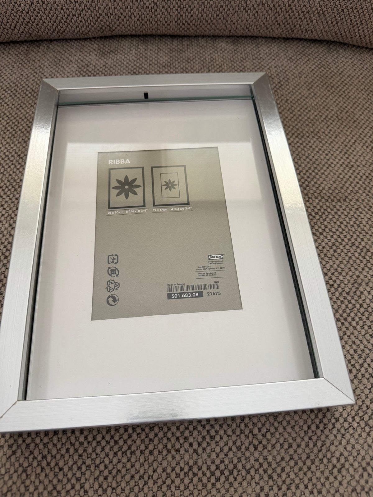 8 x dezelfde IKEA RIBBA Fotolijst Zilverkleurig 21x30 cm, Huis en Inrichting, Woonaccessoires | Lijsten, Ophalen, Kunststof, Zo goed als nieuw