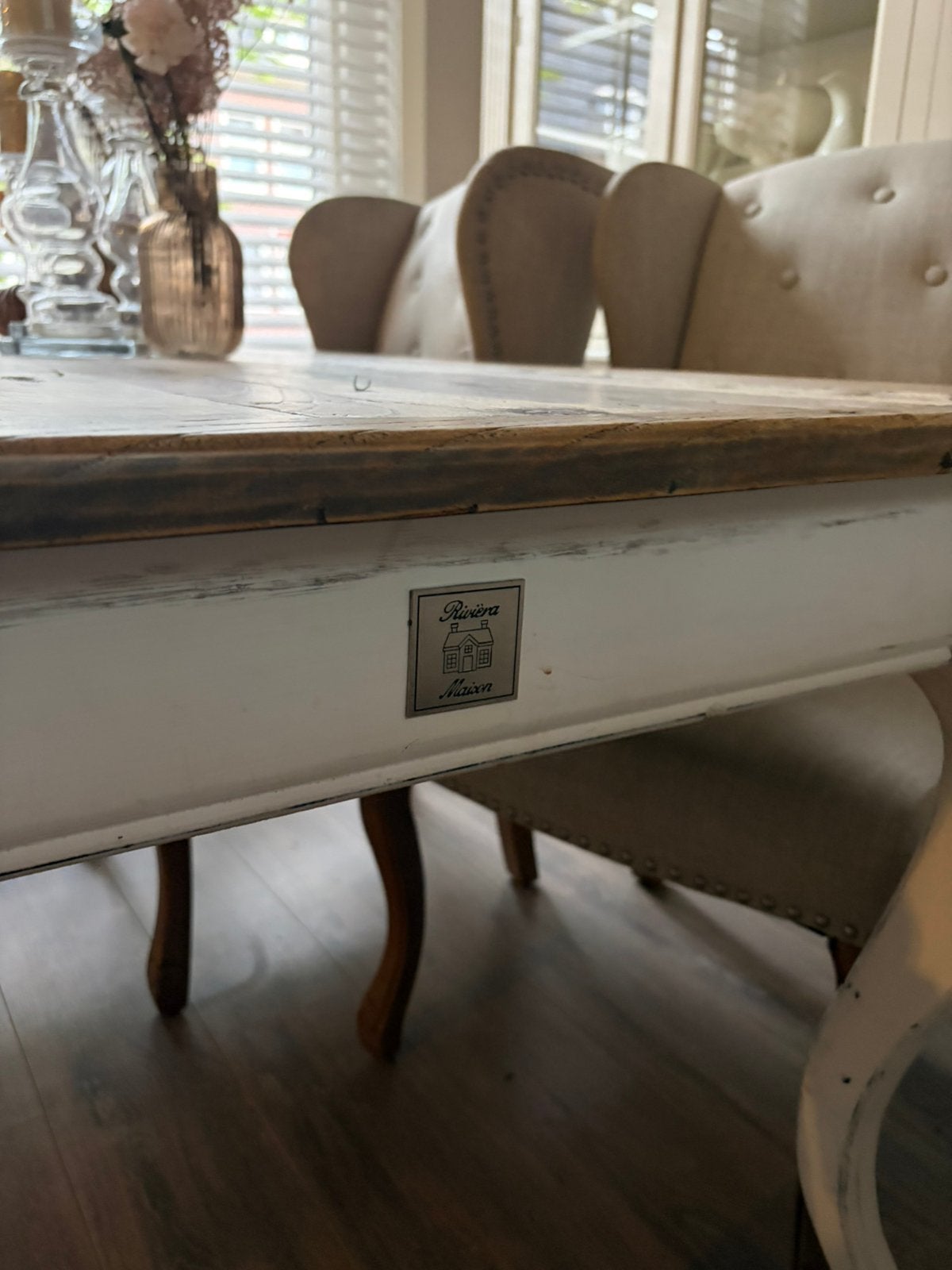 Riviera Maison Driftwood eettafel, Ophalen, 150 tot 200 cm, 150 tot 200 cm, Vier personen