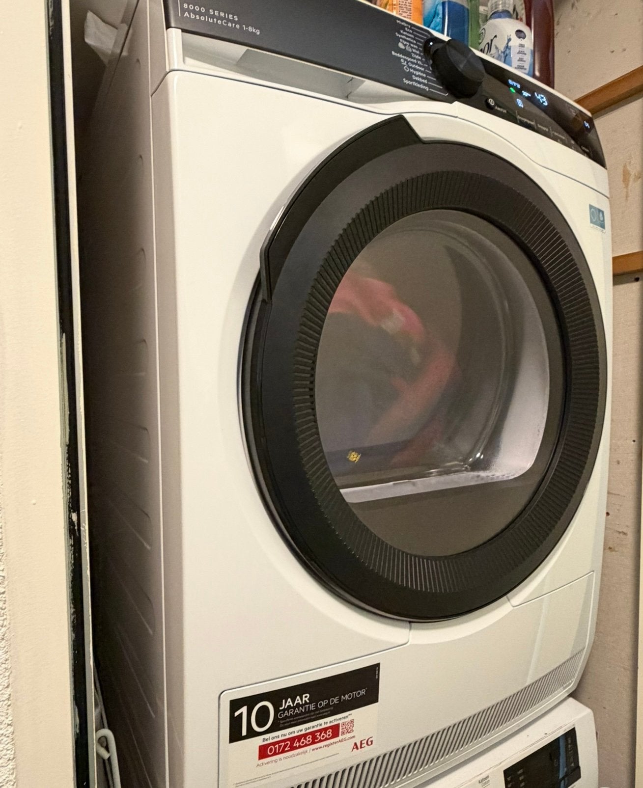 Zo goed als nieuwe AEG 8000 Series AbsoluteCare droger, Ophalen, Minder dan 85 cm, 8 tot 10 kg, Zo goed als nieuw
