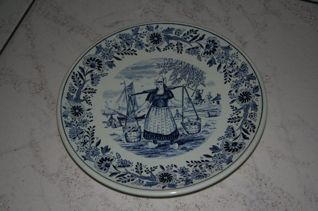 Delfts blauw bord Boch - 21 cm, Ophalen