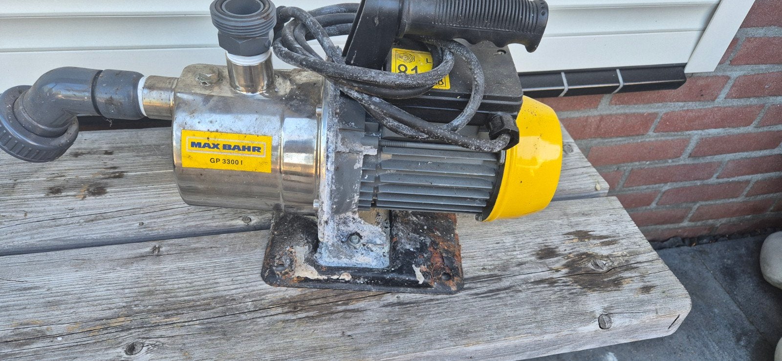 Max Bahr Tuinpomp GP 3300 L - Krachtige Waterpomp, Ophalen, Gebruikt, Elektrisch, Besproeiingspomp