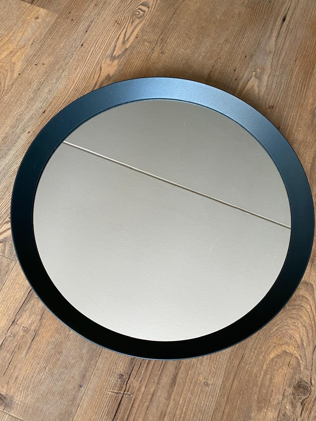 IKEA Langesund Spiegel Rond Zwart, Huis en Inrichting, Woonaccessoires | Spiegels, Ophalen, Minder dan 50 cm, Rond, Zo goed als nieuw