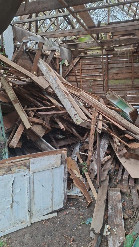 Diverse partij droog hout: planken, balken, platen, Doe-het-zelf en Verbouw, Hout en Planken, Ophalen, Gebruikt, Overige typen