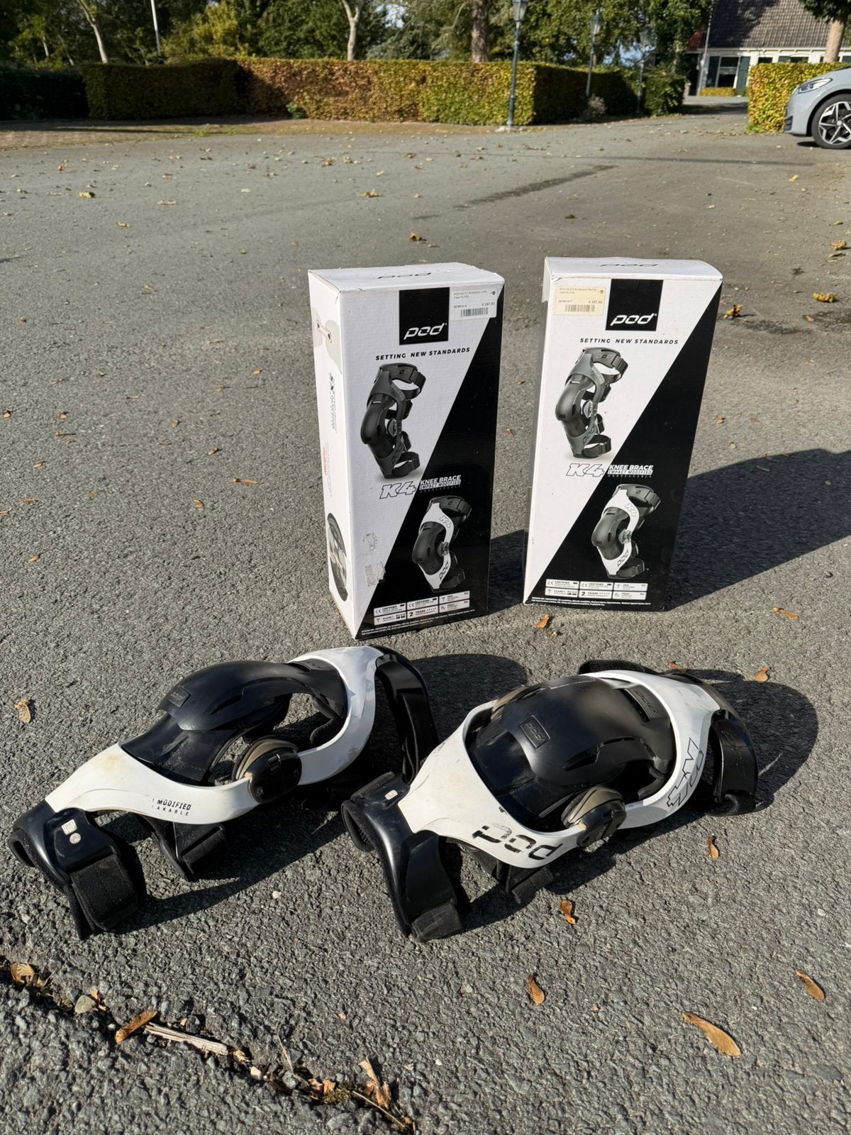 POD K4 2.0 knie brace set links en rechts motorcross, Ophalen of Verzenden, Gebruikt