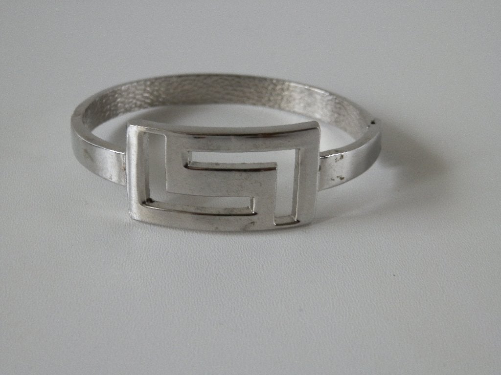 Versace slavenarmband., Ophalen of Verzenden, Zo goed als nieuw, Zilver, Overige materialen