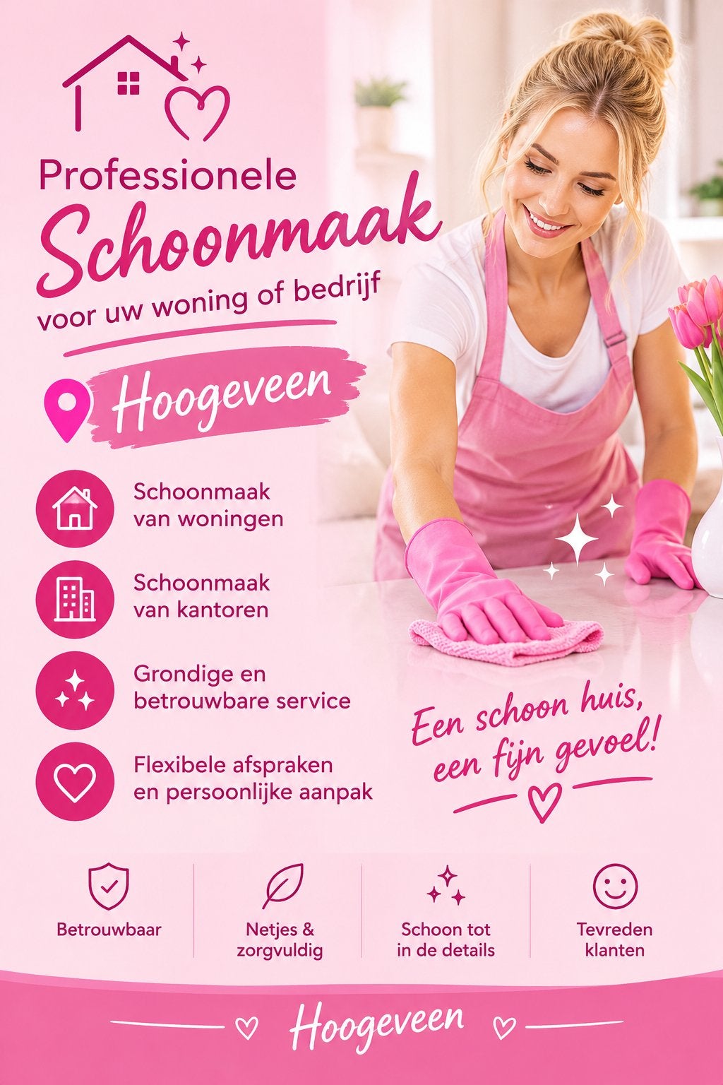 Hoogeveen - schoonmaak, Eén persoon